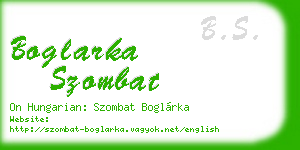 boglarka szombat business card